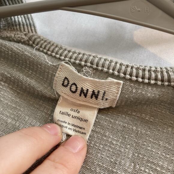 Anthropologie Donni Women's Cream Open Front Duster Cardigan One Size Lagenlook - Picture 5 of 11